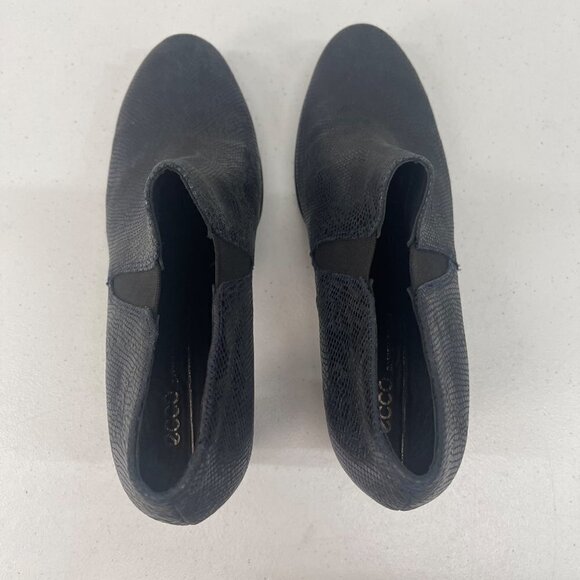 Ecco Shape 55 Plateau Stack Shootie Leather Pump Slip On Shoe Womens 40 US 9-9.5 - Picture 4 of 9